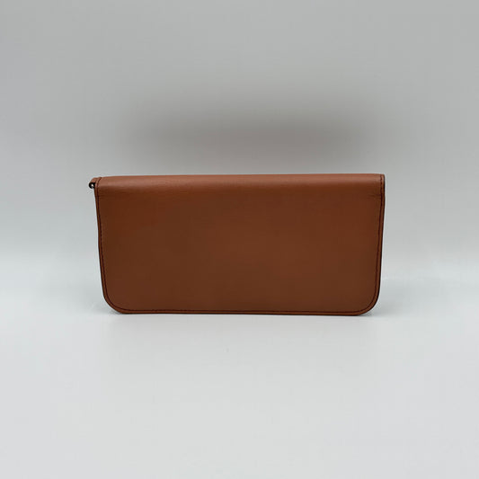 Brown Leather Long Wallet