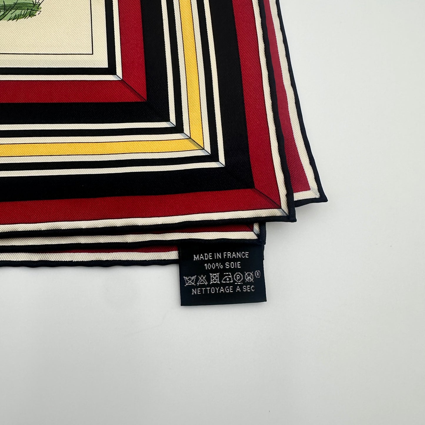 90cm Silk Horse Print Square Scarf