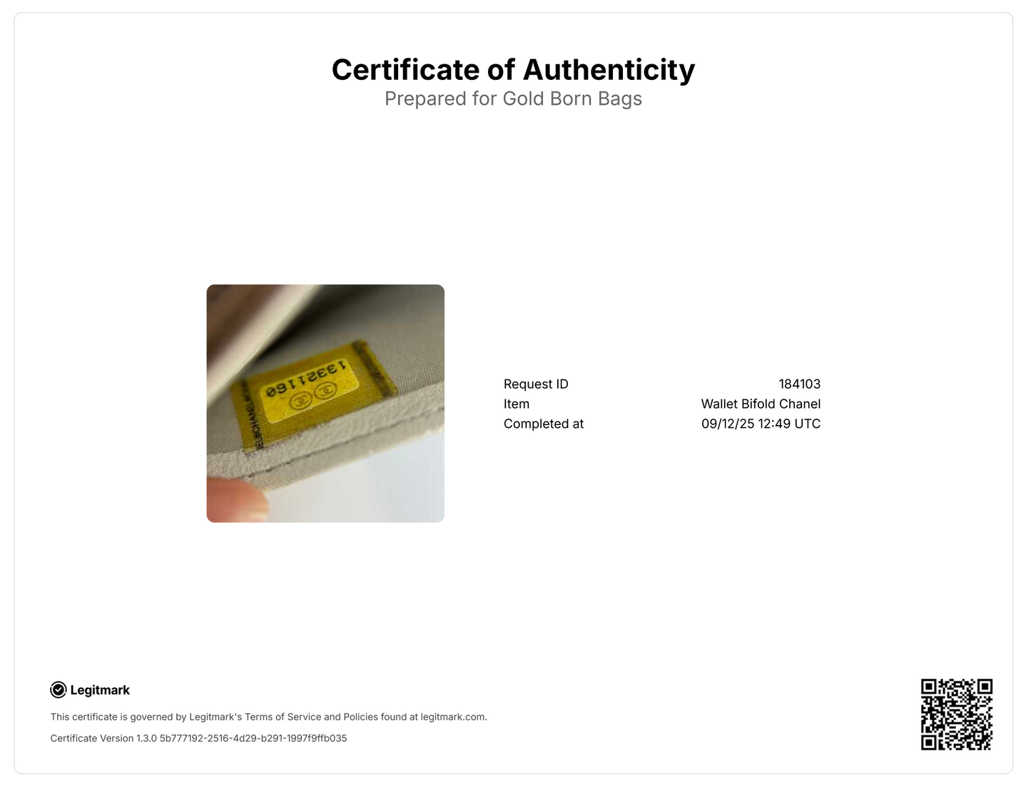 Lambskin Camellia Embossed Yen Wallet Black