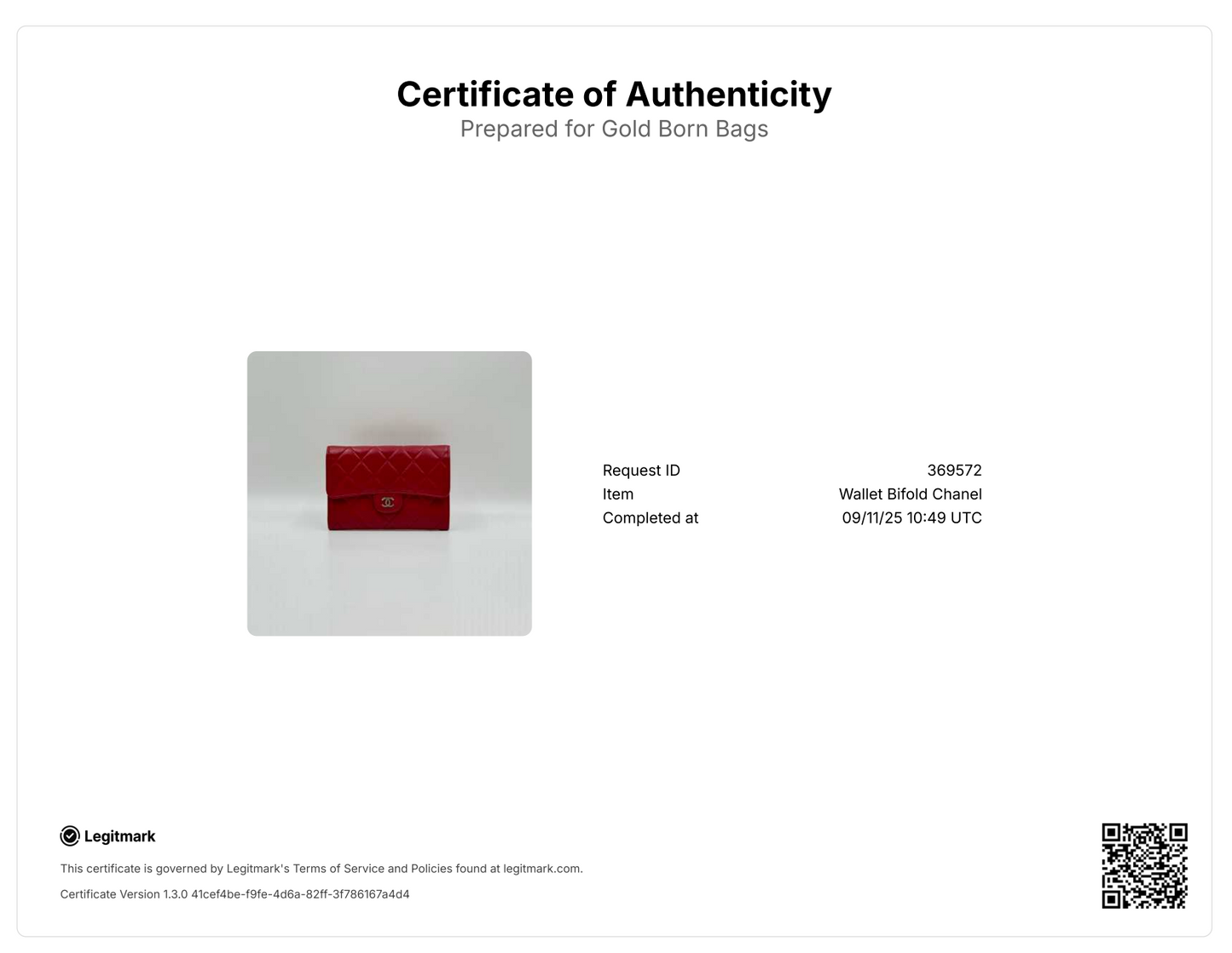 Lambskin Quilted Medium Flap Wallet Red