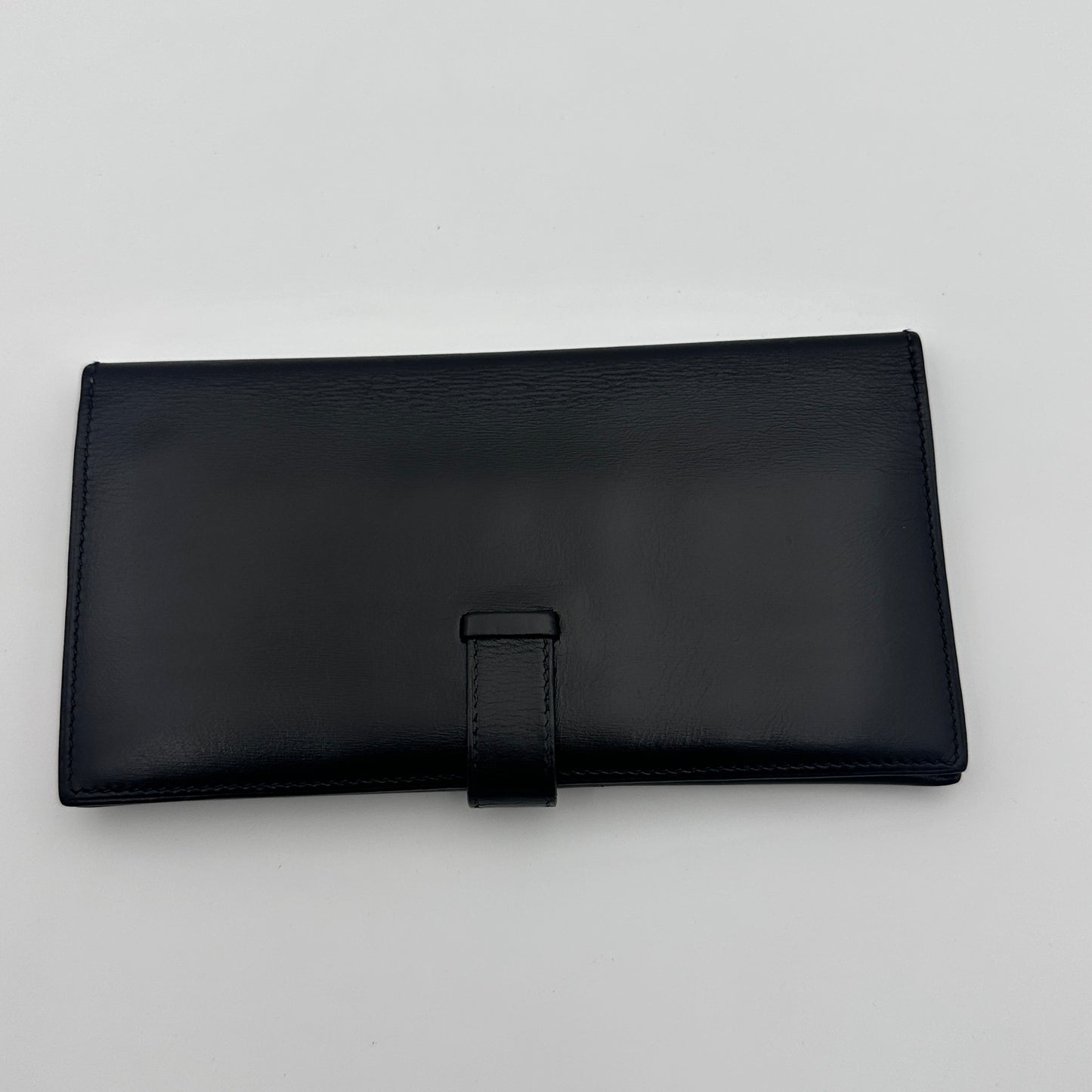 Box Leather Bearn Gusset Wallet Black