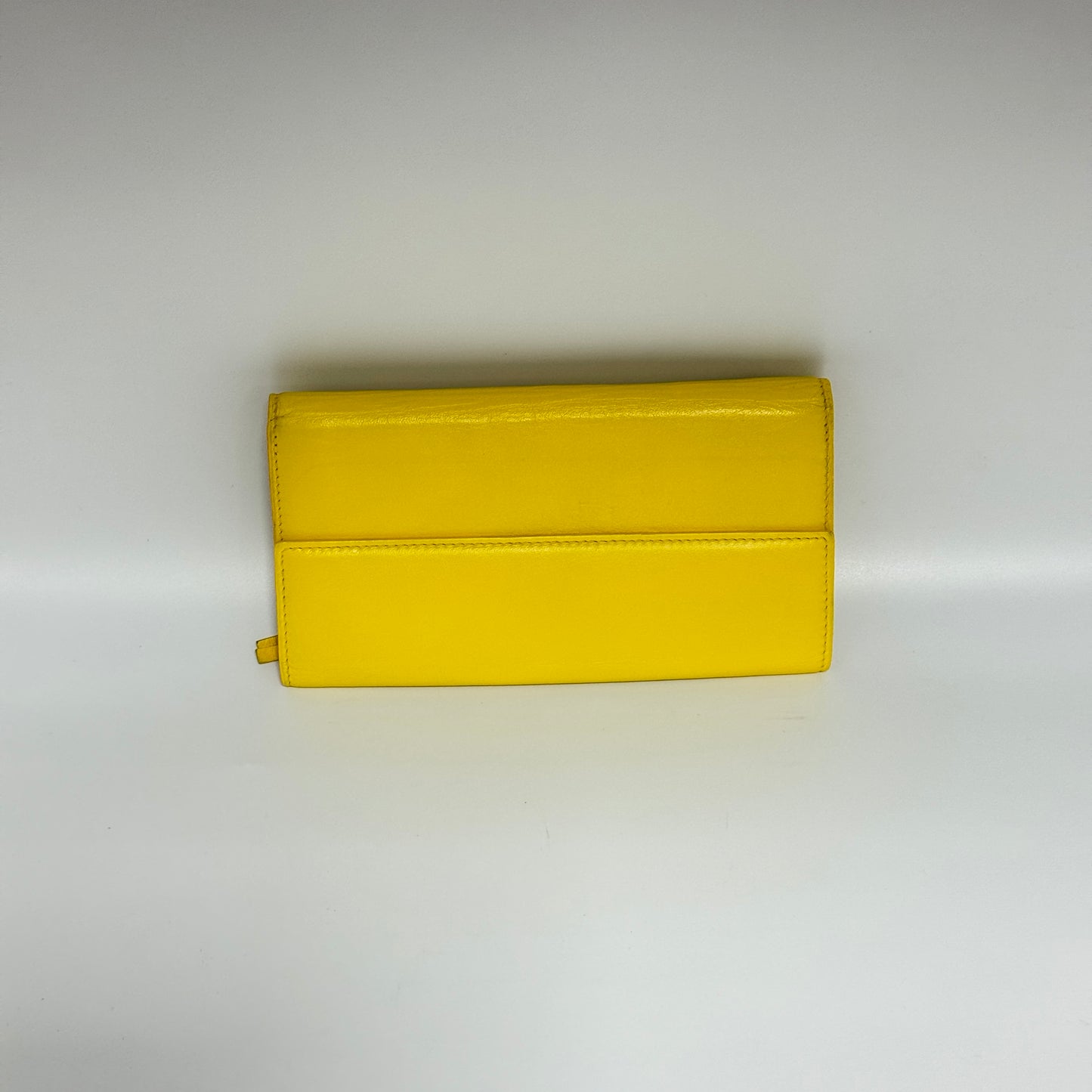 Classic Yellow Leather Wallet Authentic