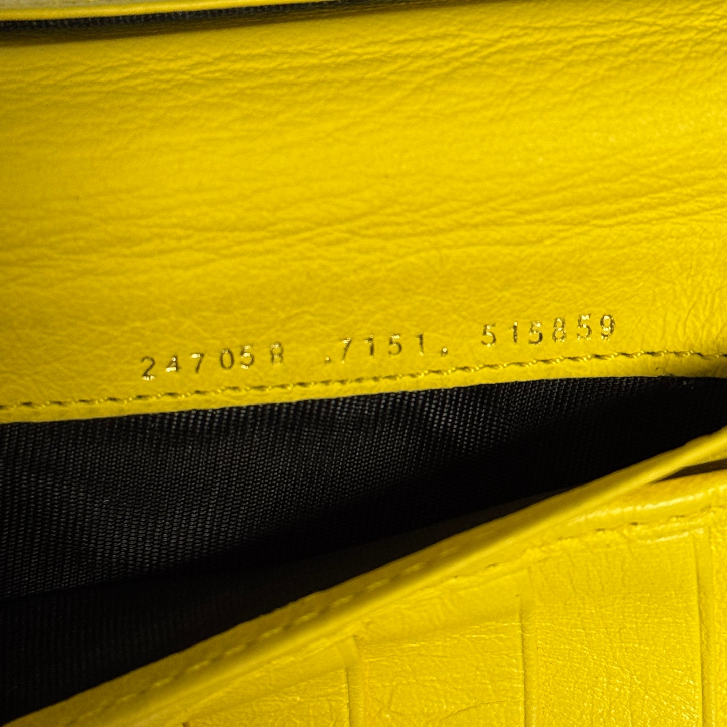 Classic Yellow Leather Wallet Authentic