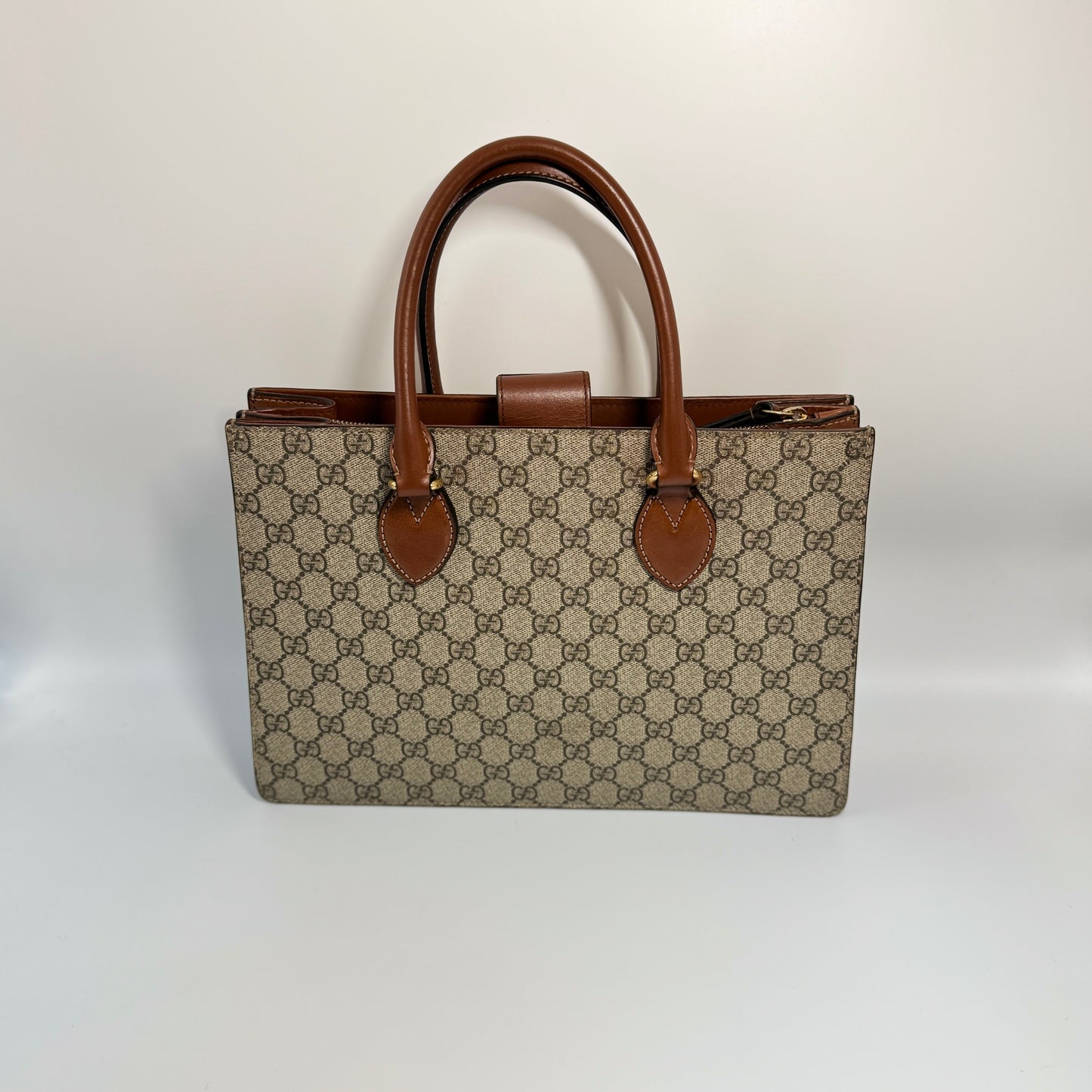 Convertible Gusset Tote GG Coated Canvas Medium