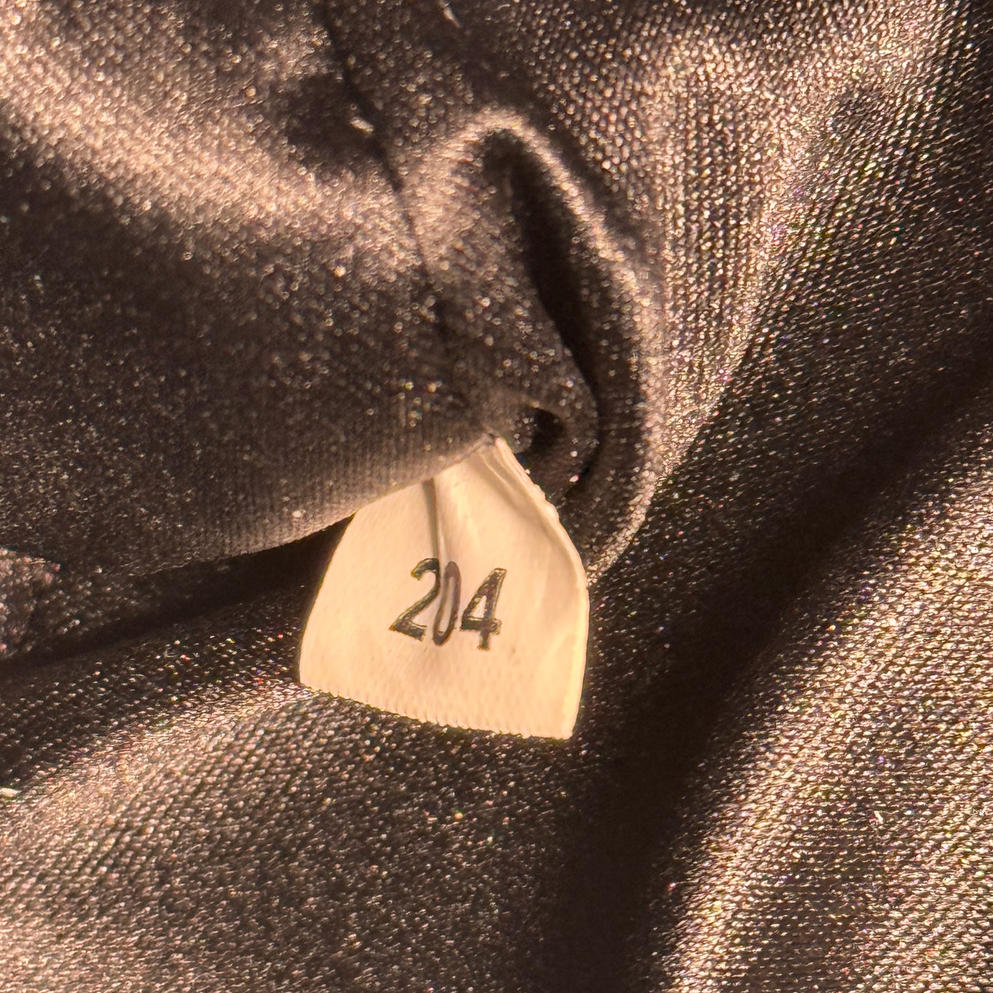 Blue Glazed Leather Front Zip Tote