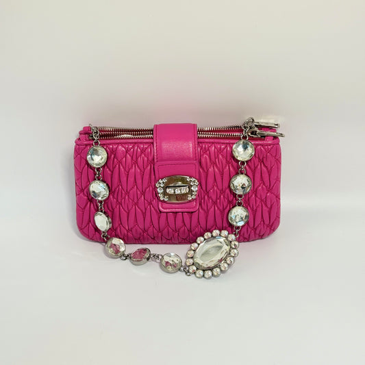 Miu Miu Crystal leather