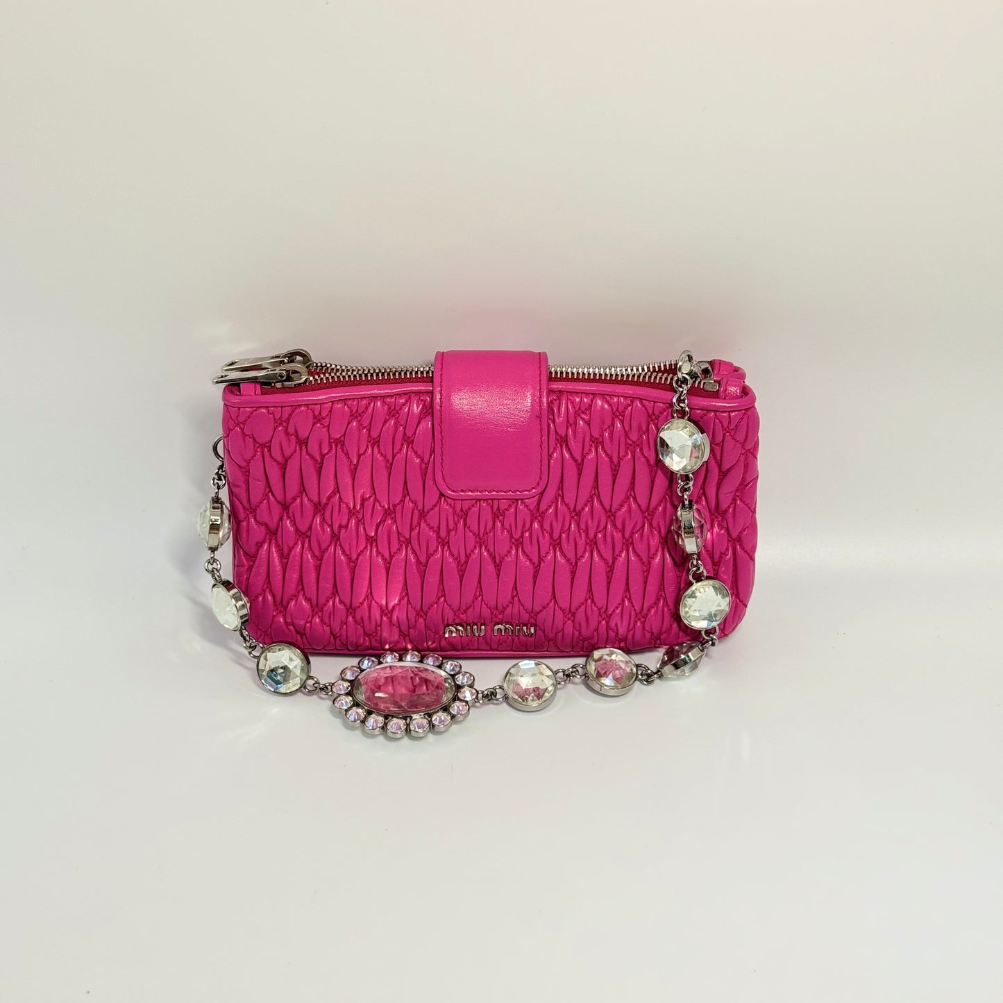 Miu Miu Crystal leather