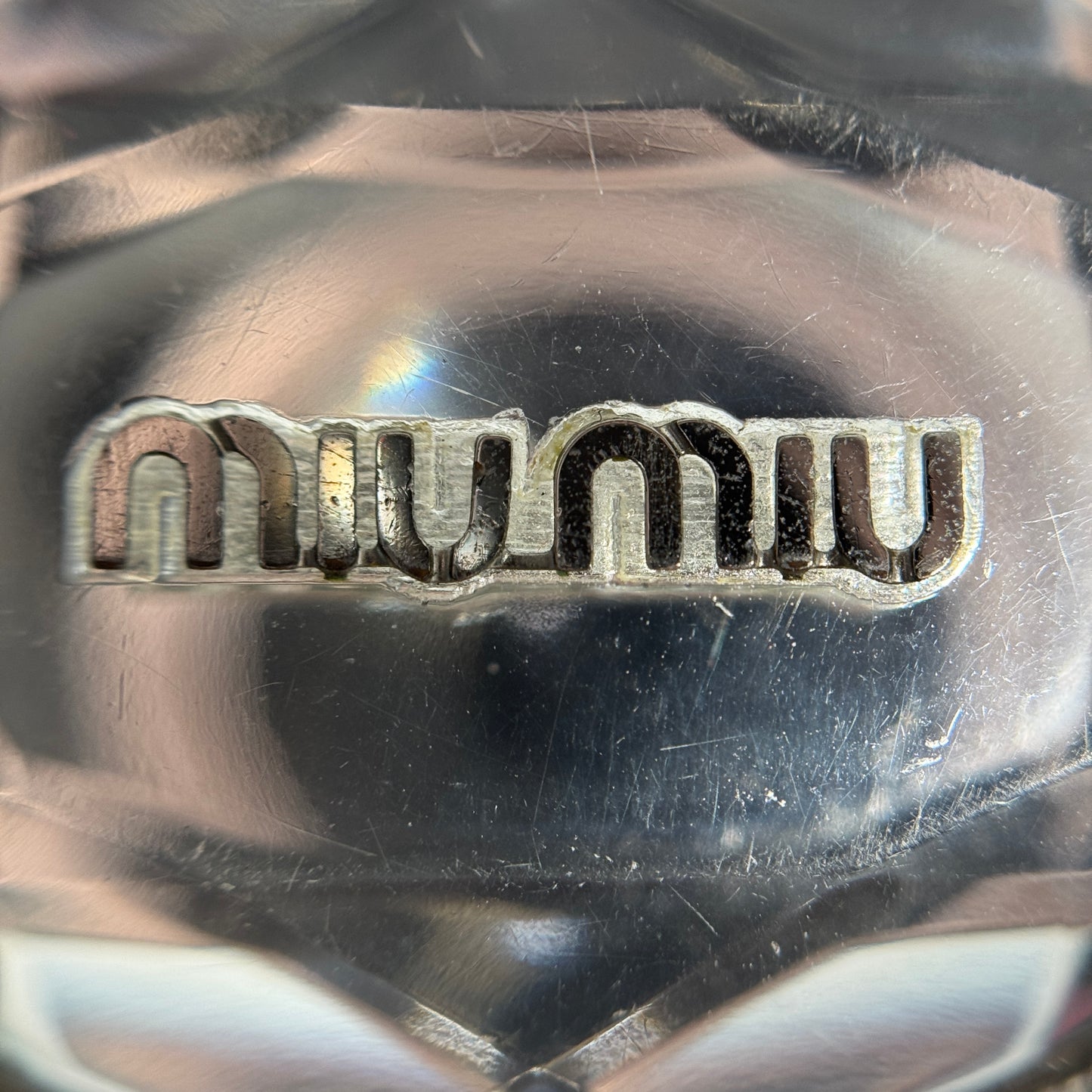 Miu Miu Crystal leather