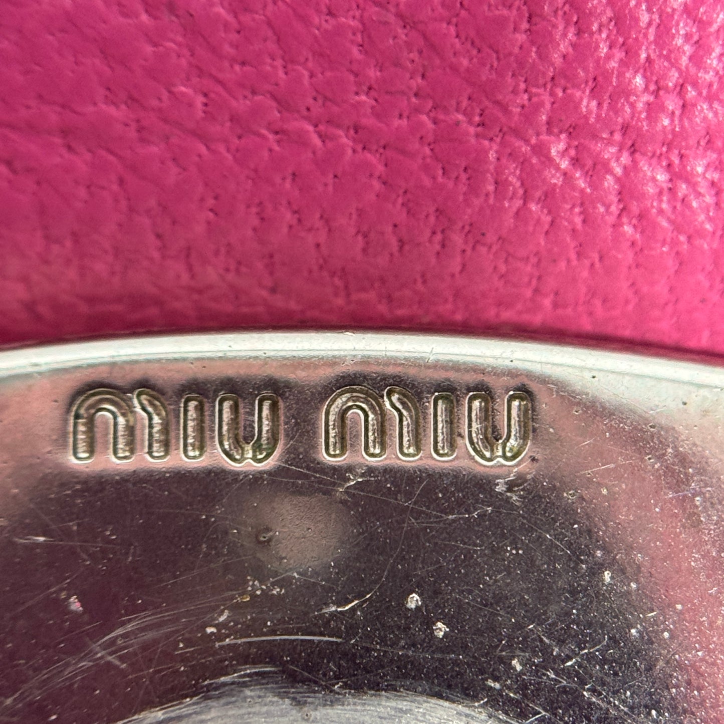 Miu Miu Crystal leather