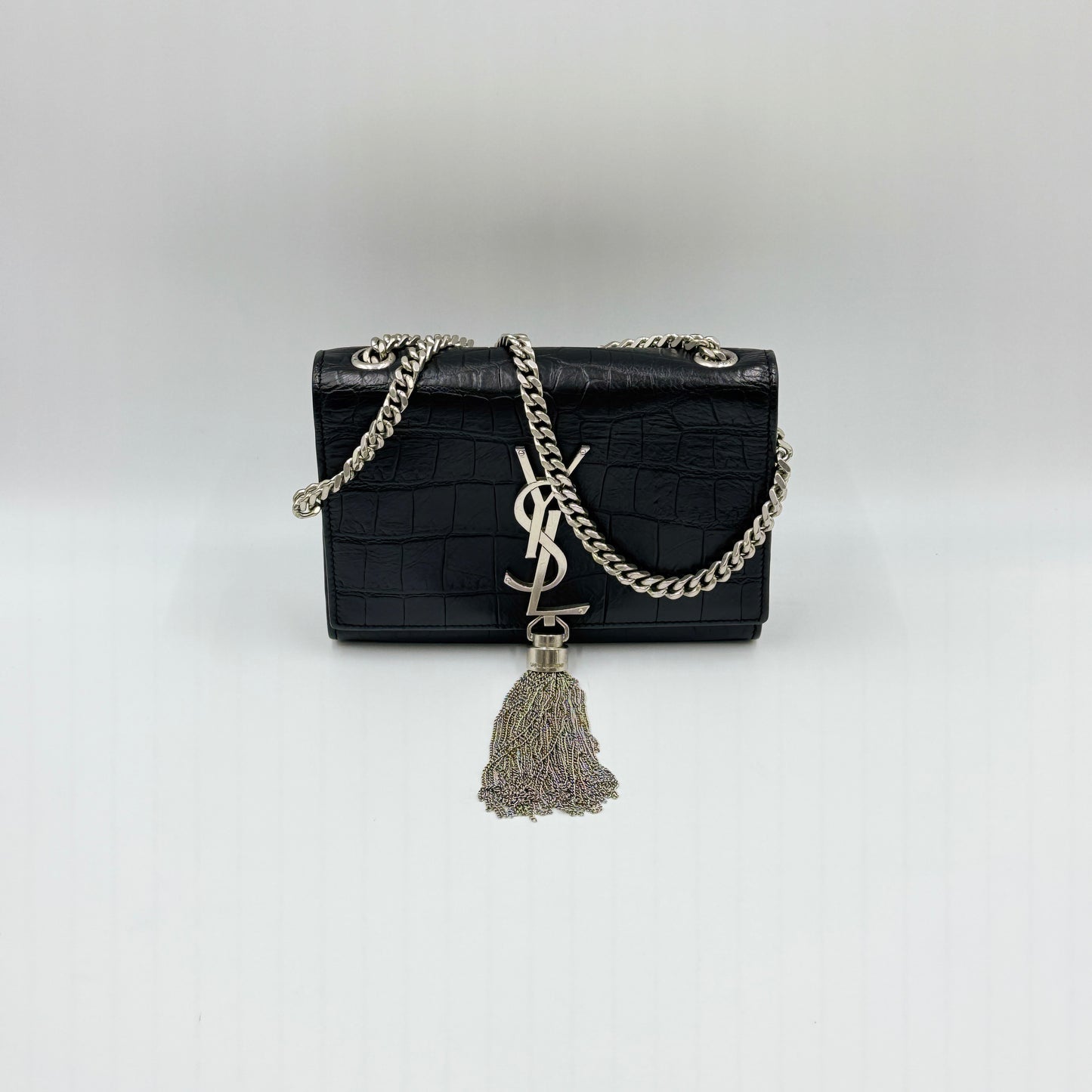 Kate Tassel Satchel Crocodile Embossed Small