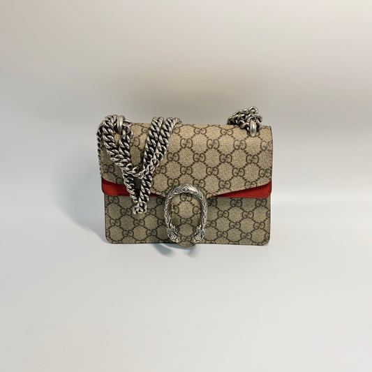 Mini Dionysus Shoulder Bag Red Beige