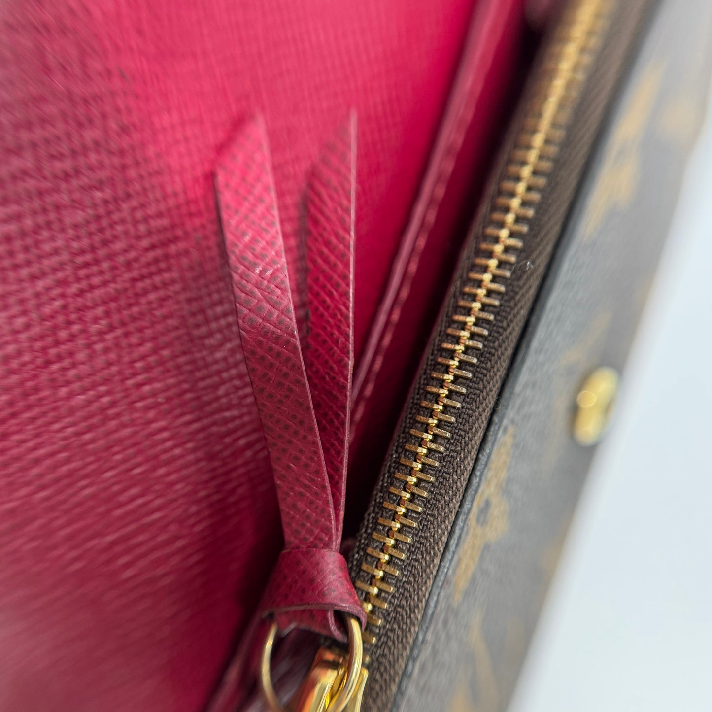 Monogram Rosalie Coin Purse Fuchsia