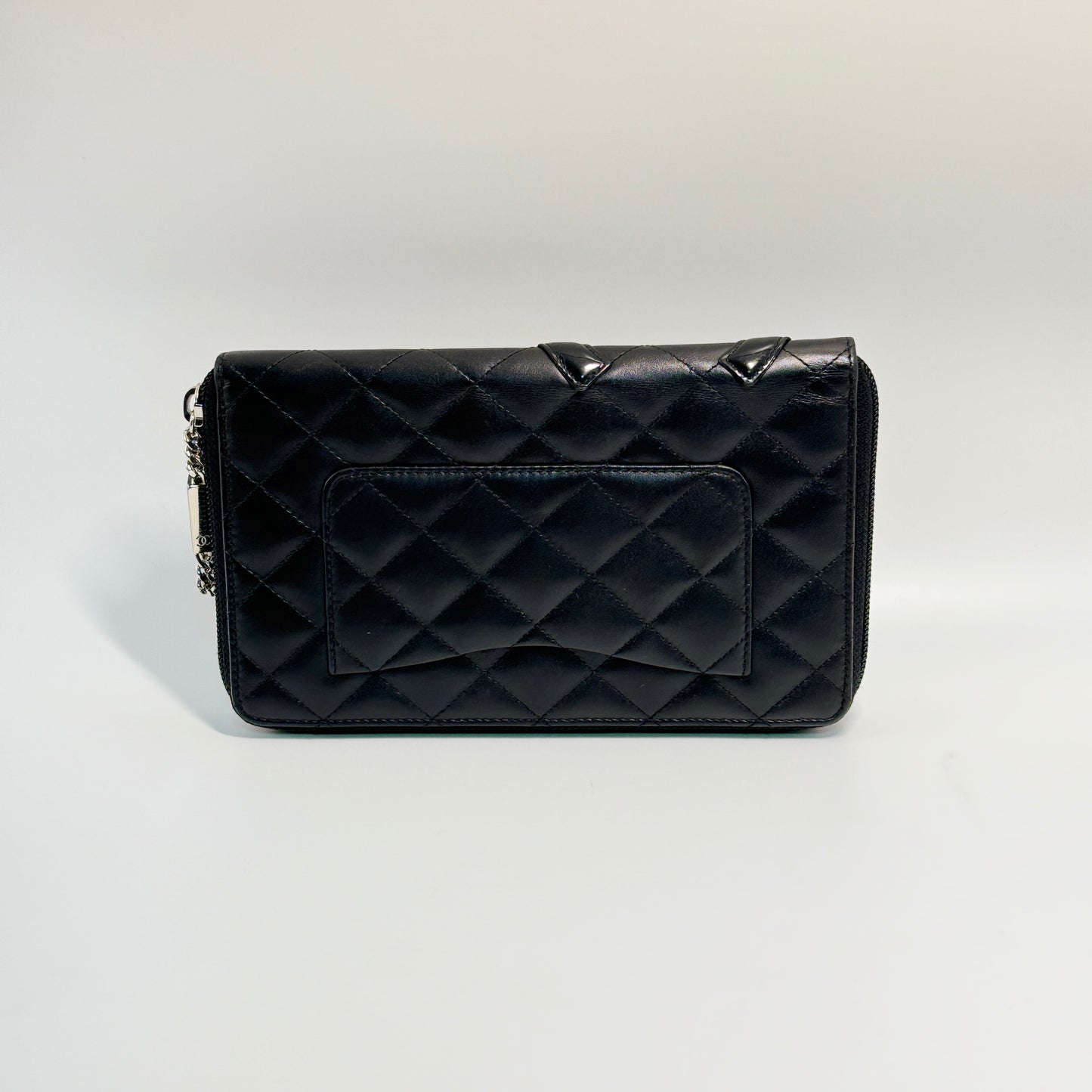 Cambon Line organizer Zip Around Long Wallet Black