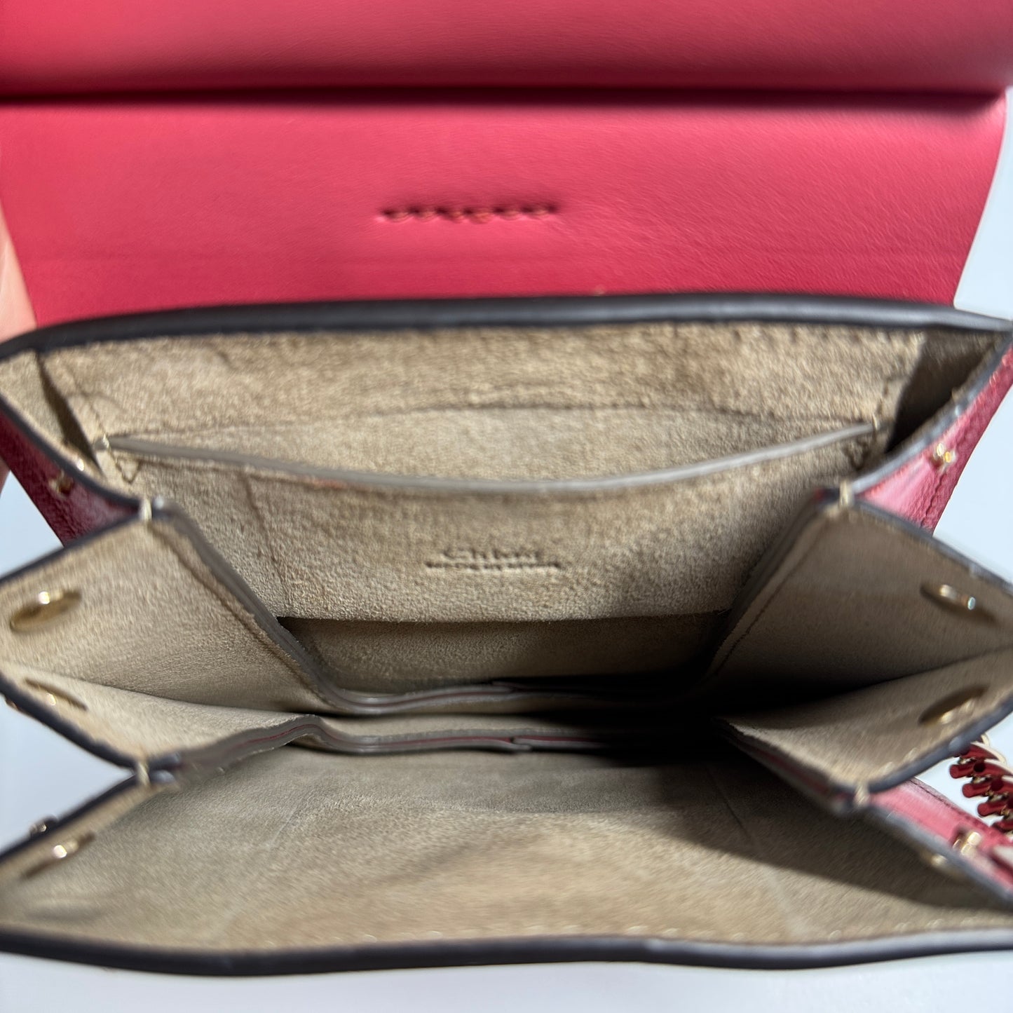 Suede Calfskin Mini Faye Bracelet Bag