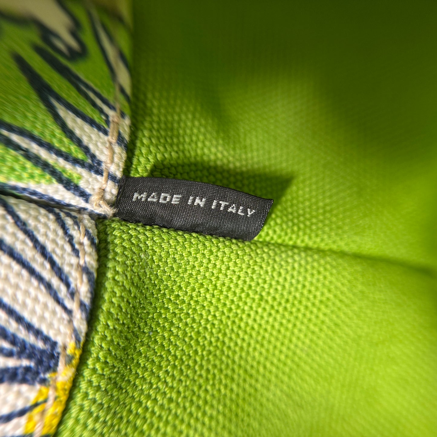 Floral Canvas Top Handle Bag Green