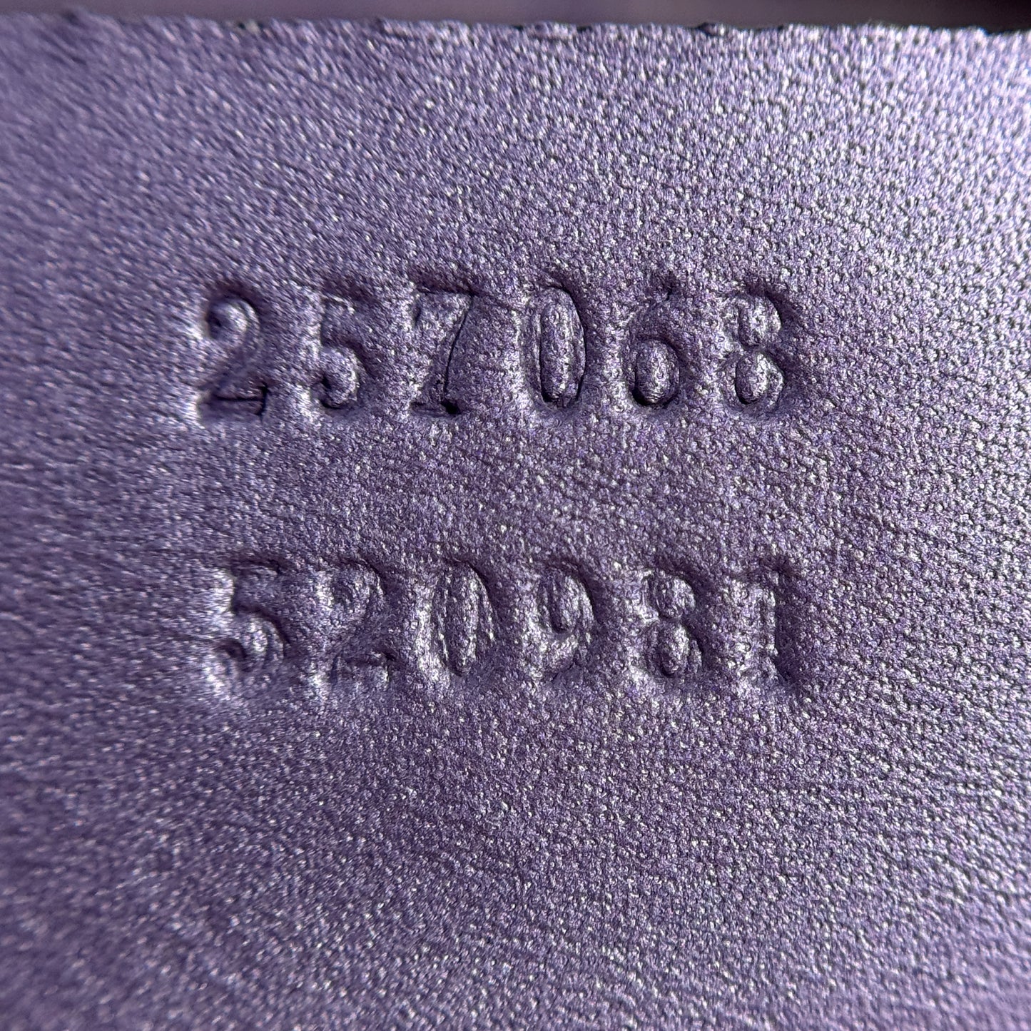 Metallic Guccissima Lovely Heart Tote Purple