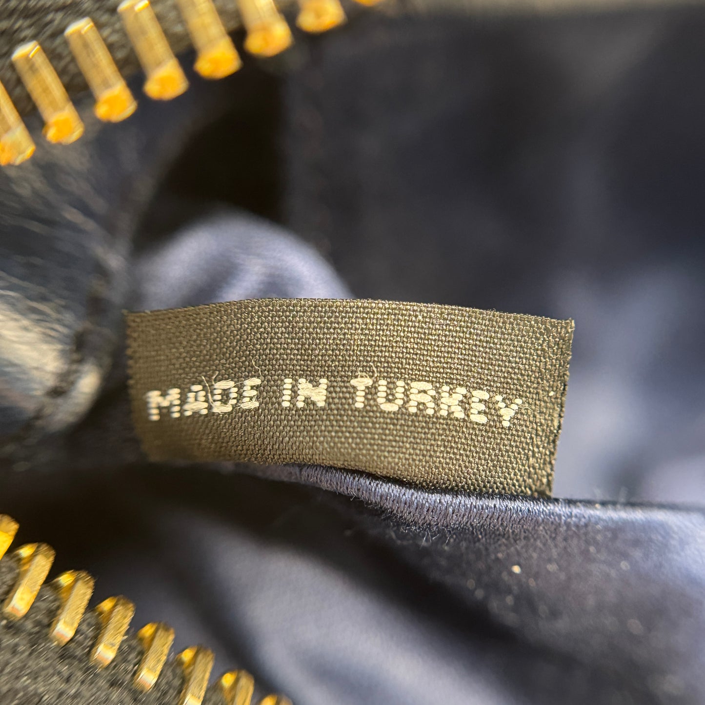 Matelassé leather handbag Navy