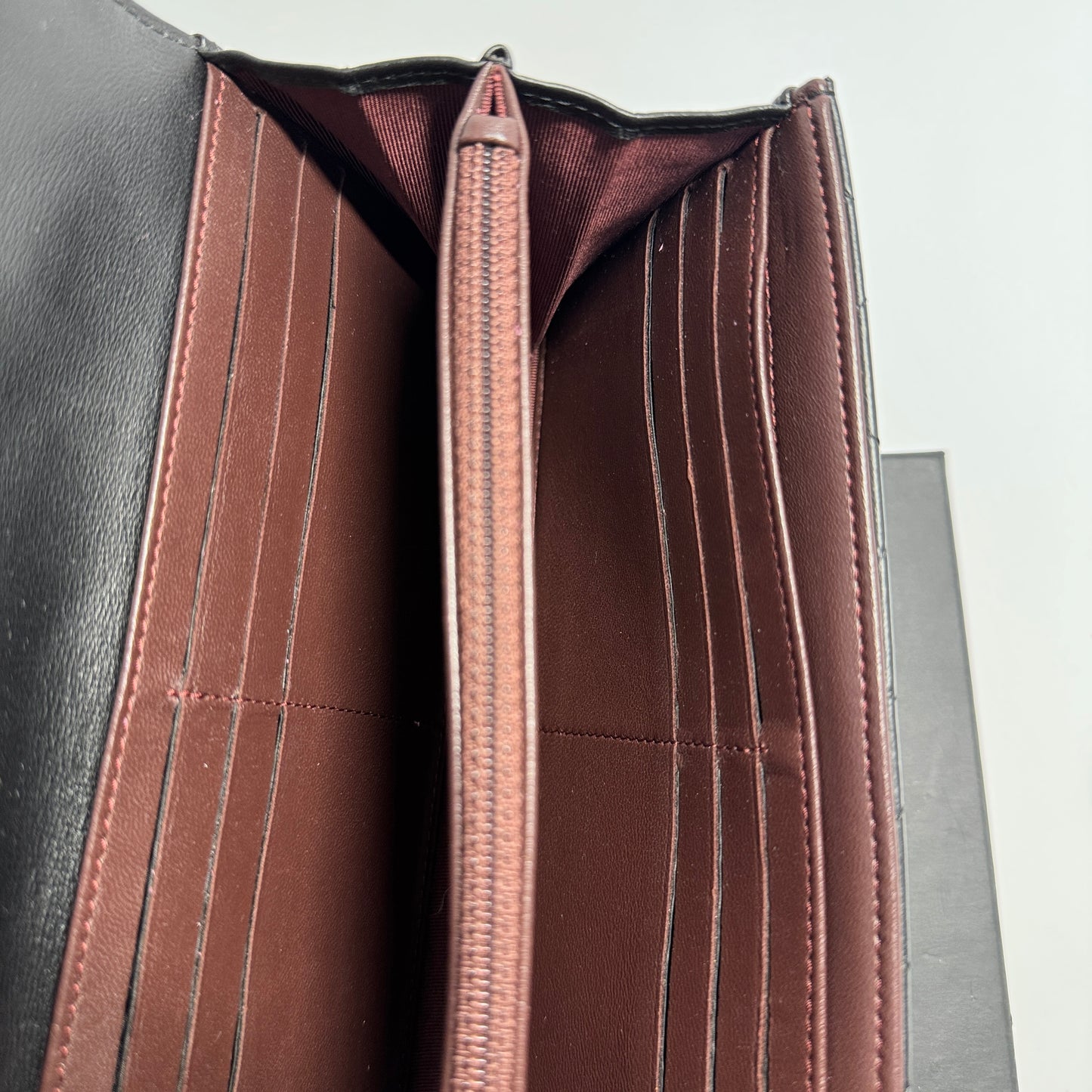 Lambskin Leather CC L-Gusset Flap Wallet