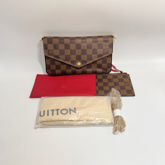 Damier Ebene Pochette Felicie Chain Wallet