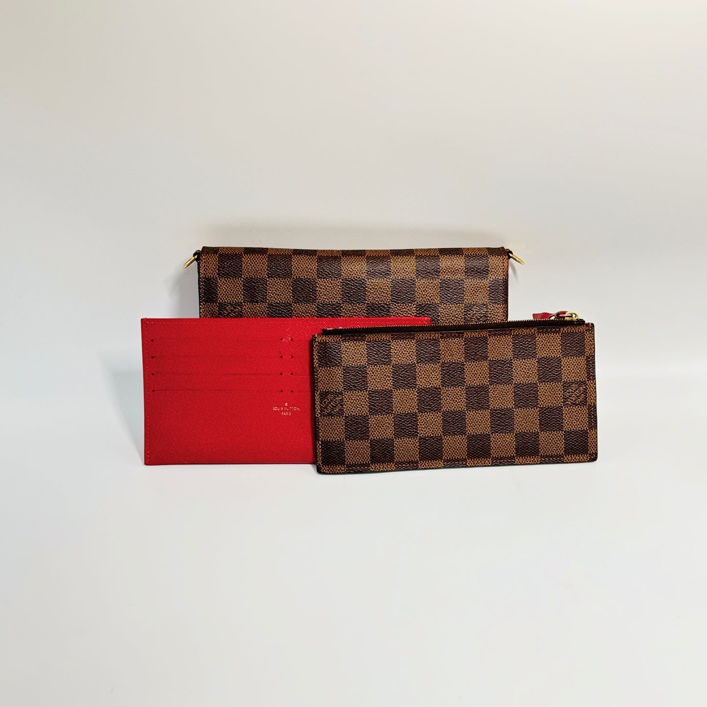 Damier Ebene Pochette Felicie Chain Wallet