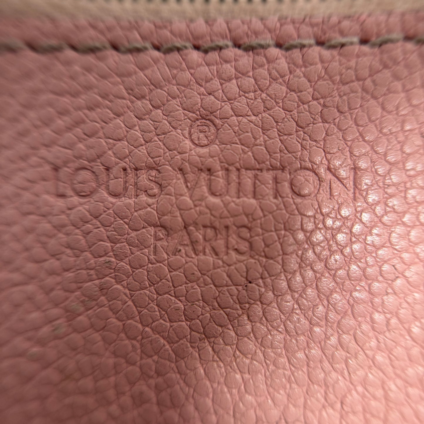 Rose Poudre Damier Ebene Canvas Daily Pouch