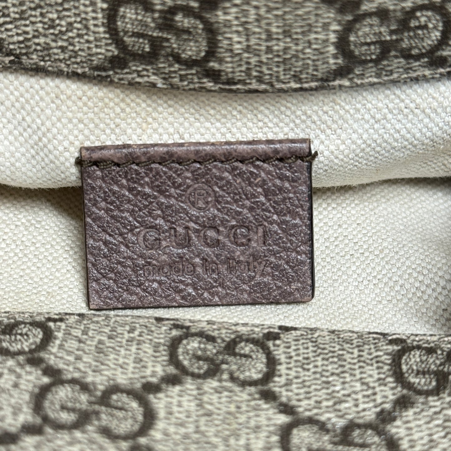 GG Supreme Monogram Web Small Neo Vintage Double Flap Messenger Bag Beige New Acero