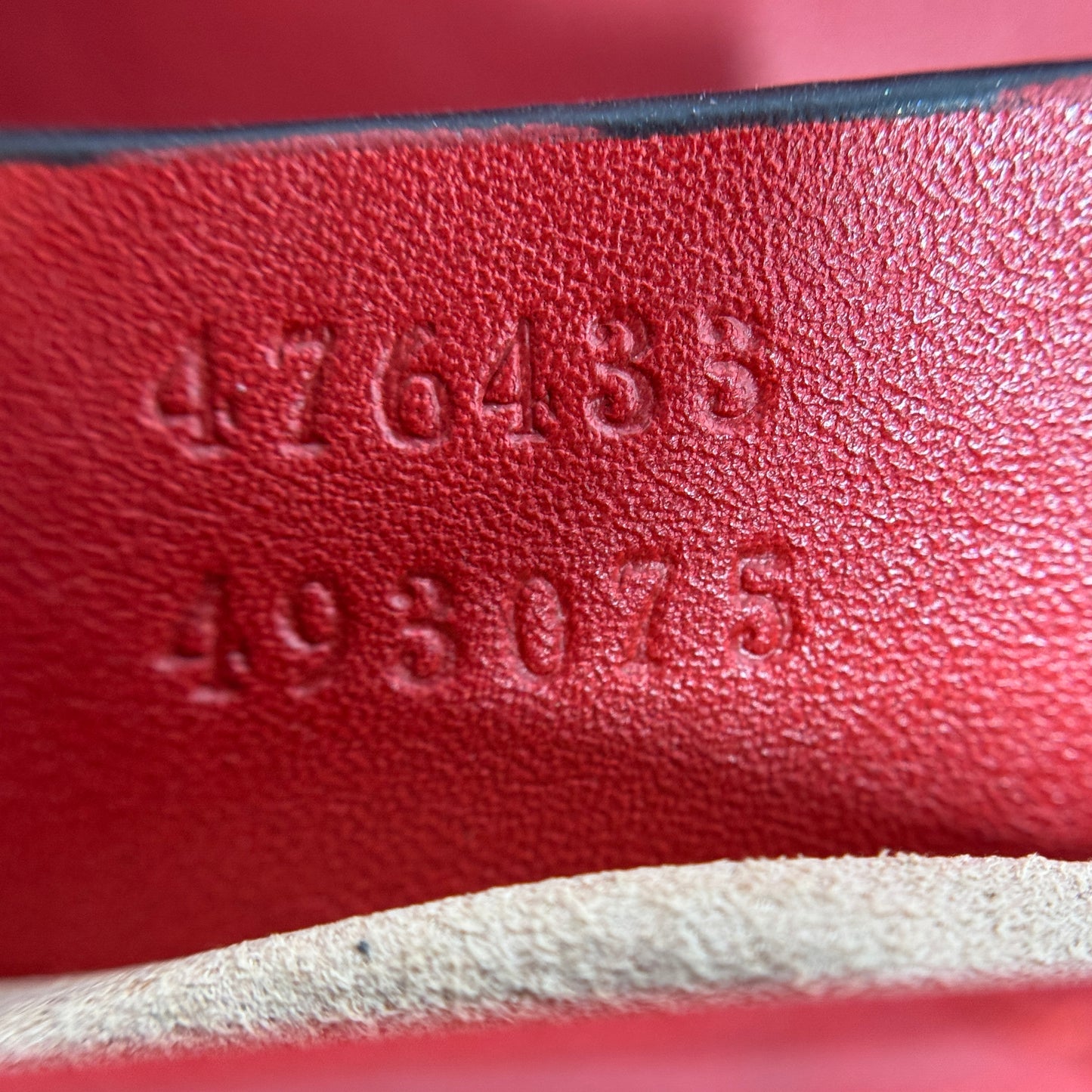 Calfskin Matelasse Super Mini GG Marmont Shoulder Bag Hibiscus Red