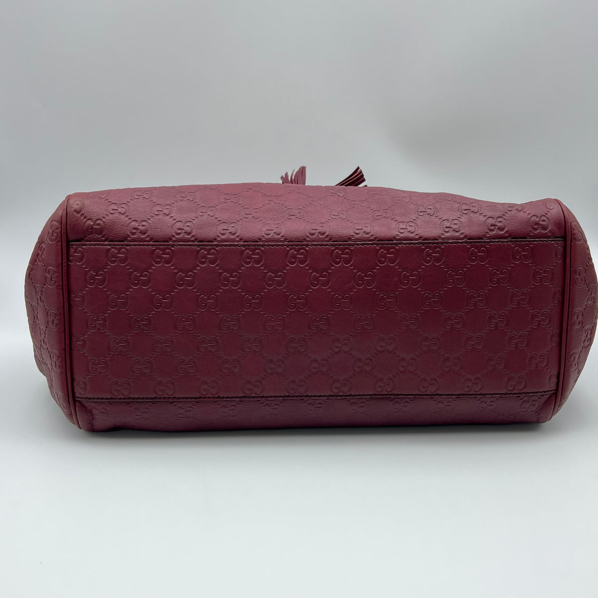 Gucci Leather Emily Large Horsebit Accent Shoulder Bag Wine Red — view 4 of 9 Leather Emily Large Horsebit Accent Shoulder Bag Wine Red, view 4 of 9