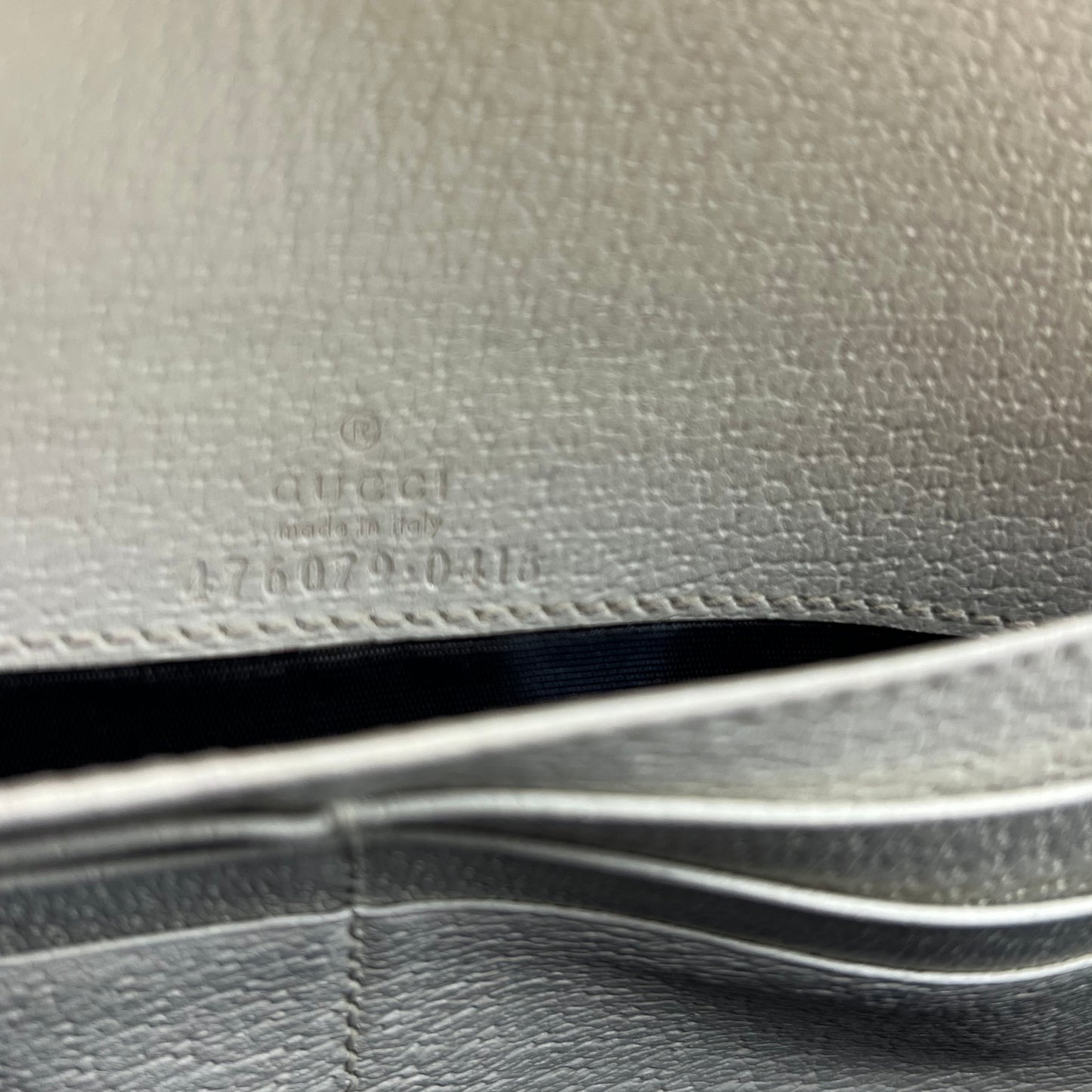 GG Supreme Monogram Web Queen Margaret Chain Wallet White