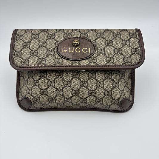 Neo Vintage Flap Belt Bag GG Coated Canvas