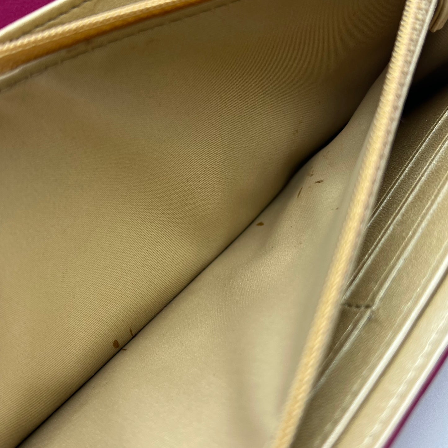 Lambskin Camellia Large Flap Wallet Fuchsia