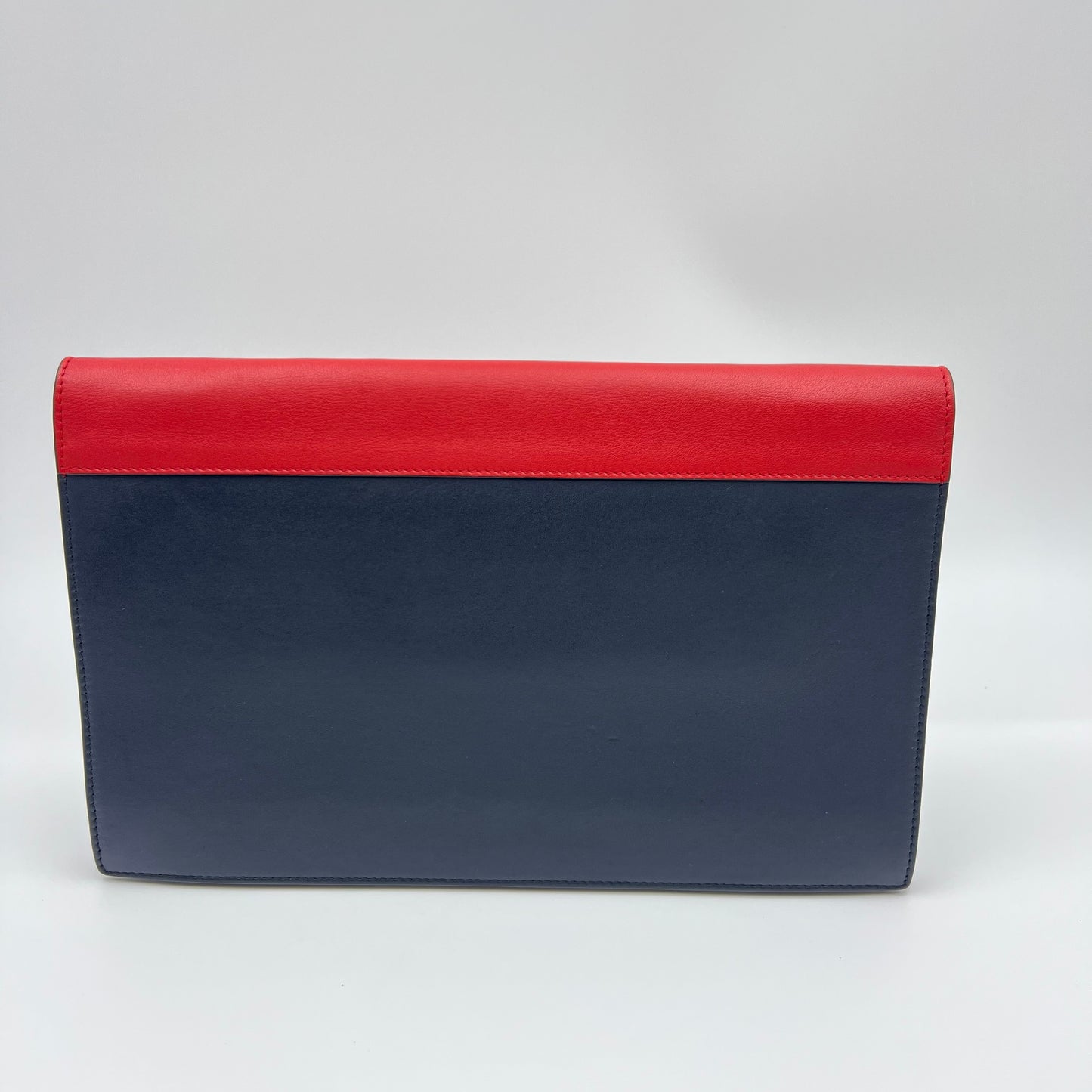Large Tricolor Leather Pocket Envelope Flap on Chain
