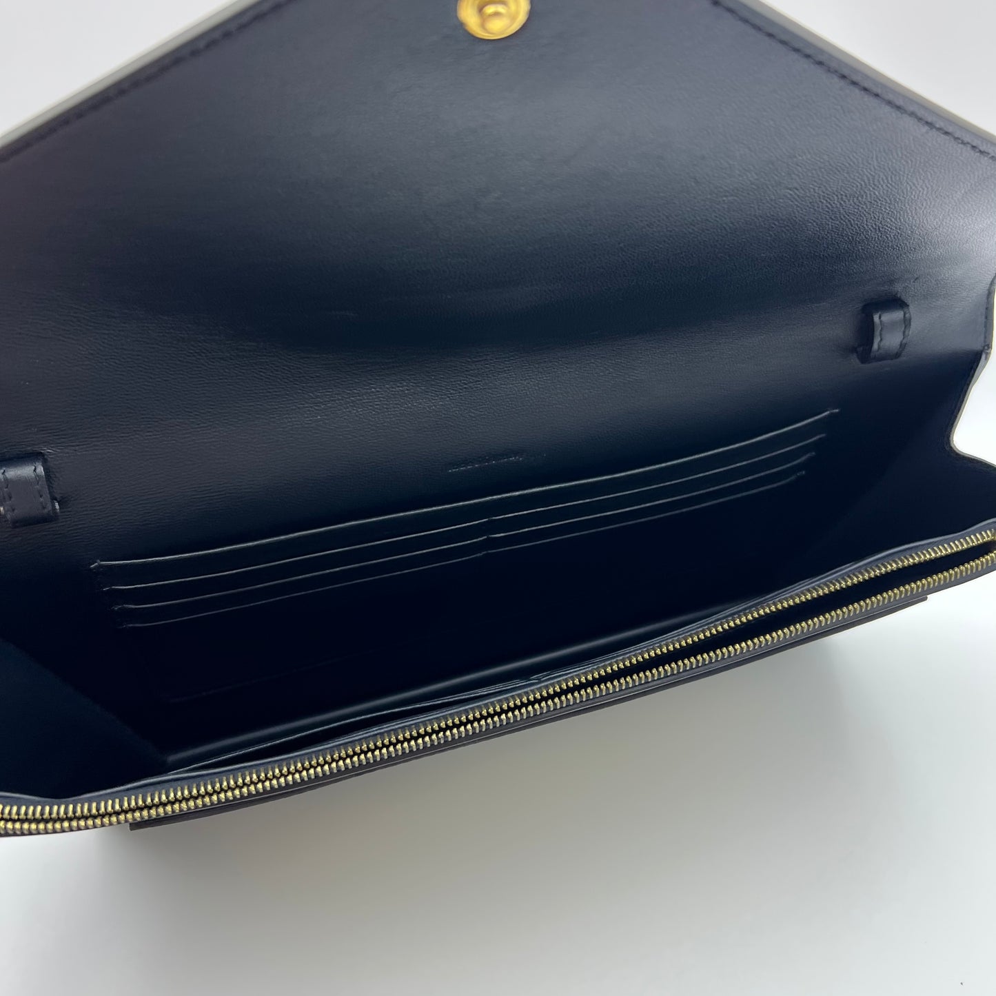 Large Tricolor Leather Pocket Envelope Flap on Chain
