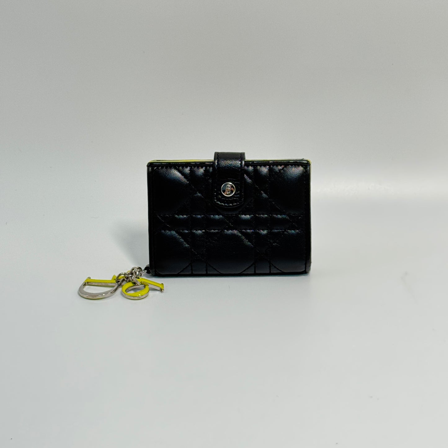 Lady Dior Zip Around Cardholder Cannage Quilt Lambskin Mini