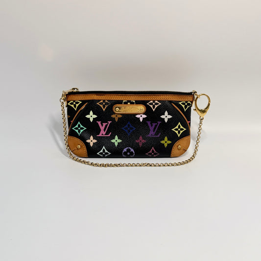 Black Multicolore Monogram Pochette Milla MM
