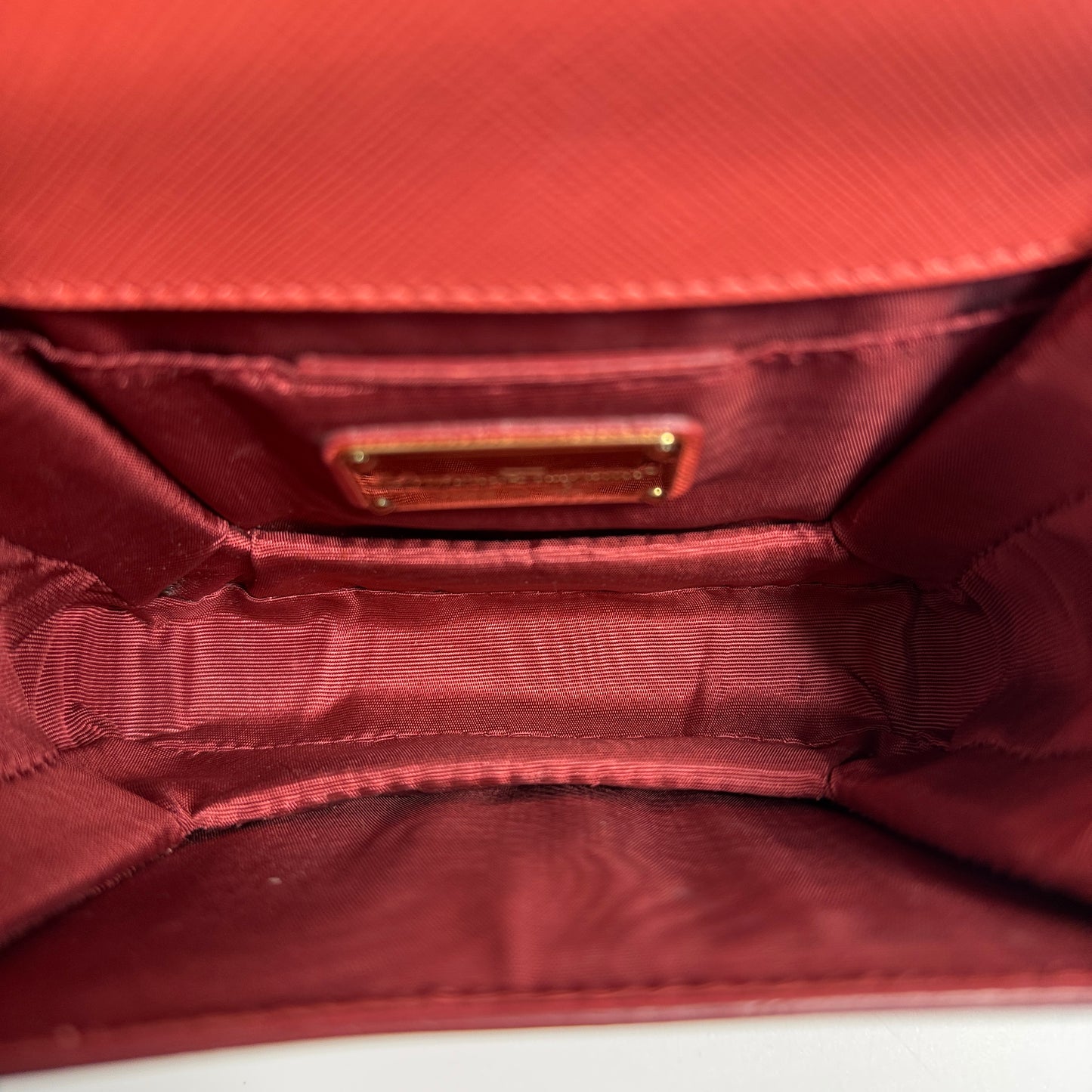 Vara Ribbon Chain Shoulder Bag Coral