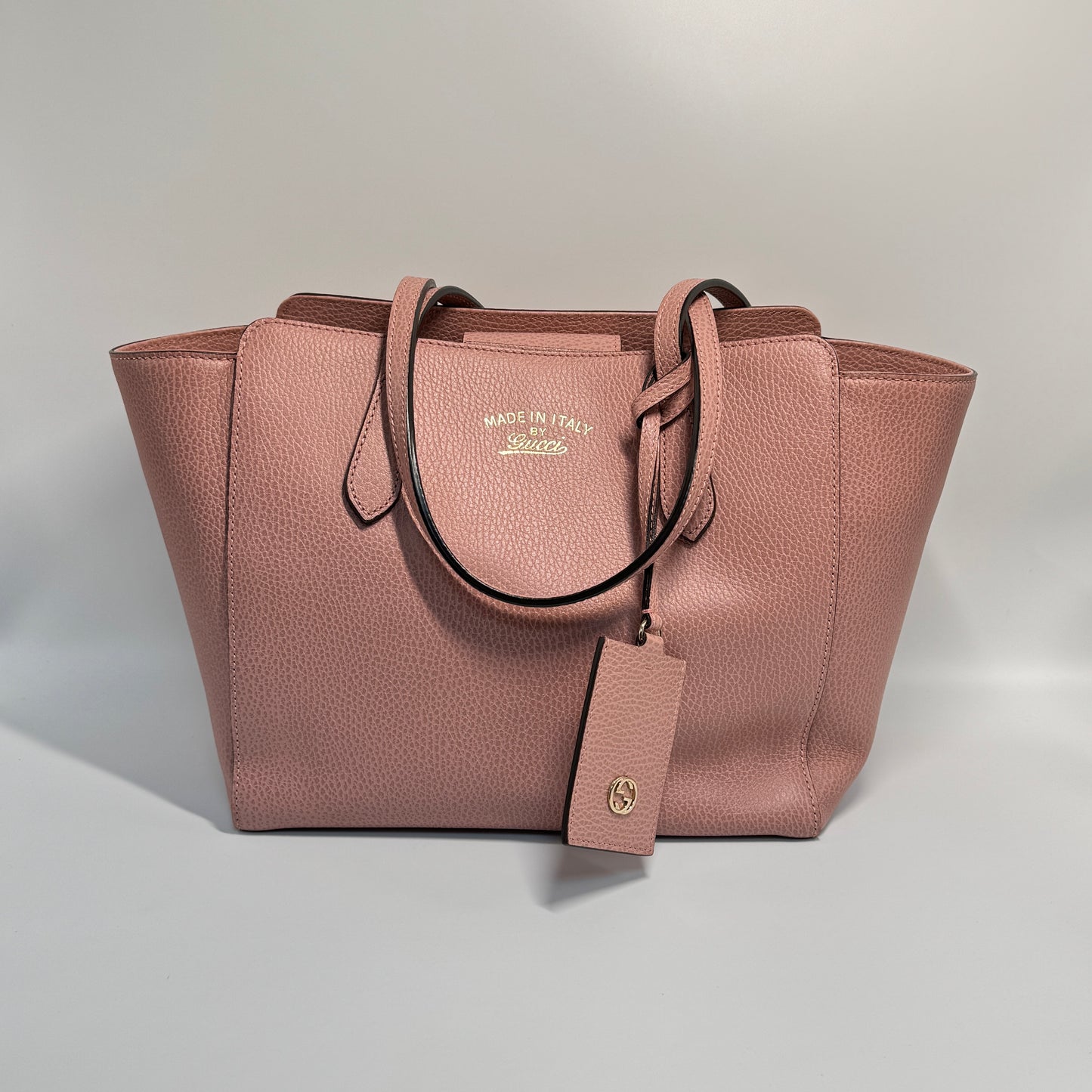 Swing Tote Leather Small Pink