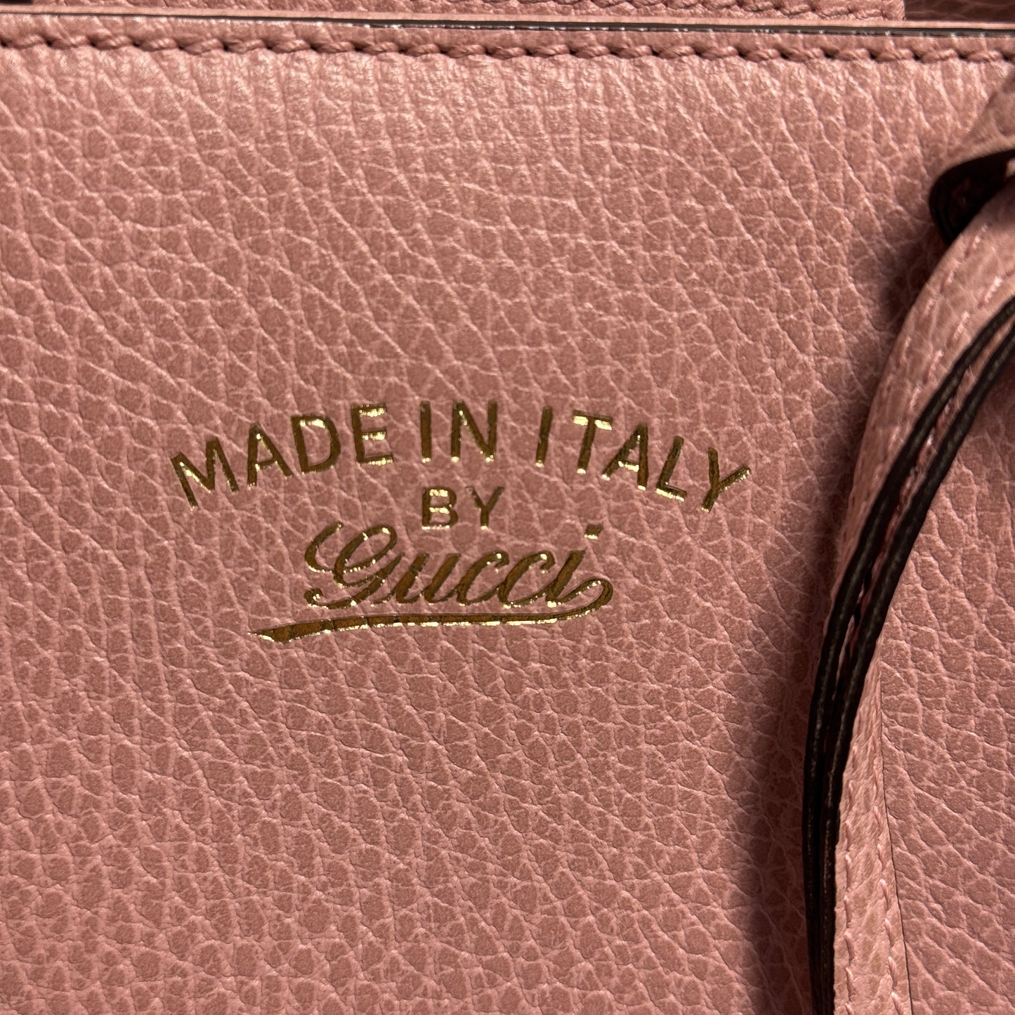 Swing Tote Leather Small Pink