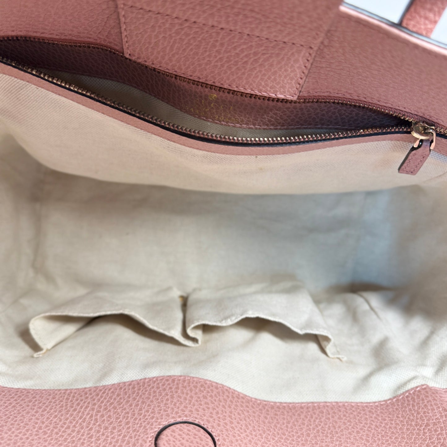 Swing Tote Leather Small Pink