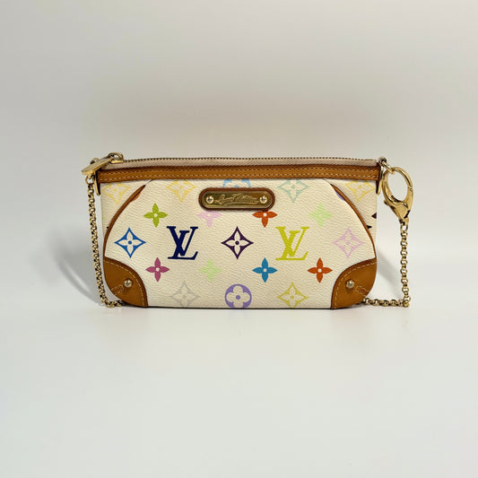 White Multicolore Monogram Pochette Milla MM