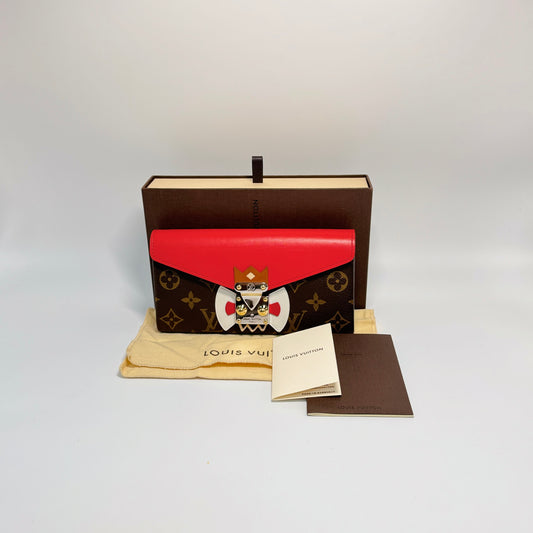 Limited Edition Monogram Canvas Rouge Tribal Mask Sarah Wallet