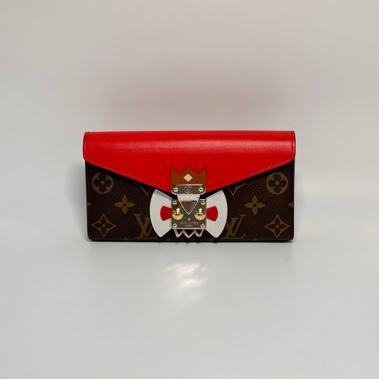 Limited Edition Monogram Canvas Rouge Tribal Mask Sarah Wallet