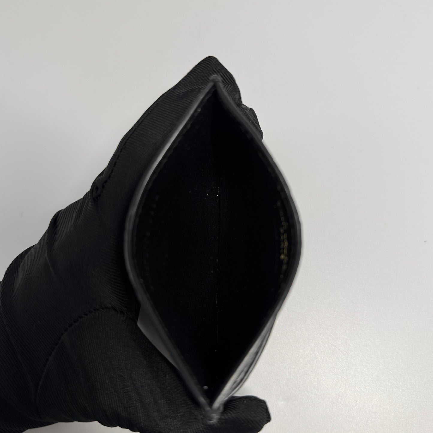 CASSANDRE card case in crocodile-embossed shiny leather