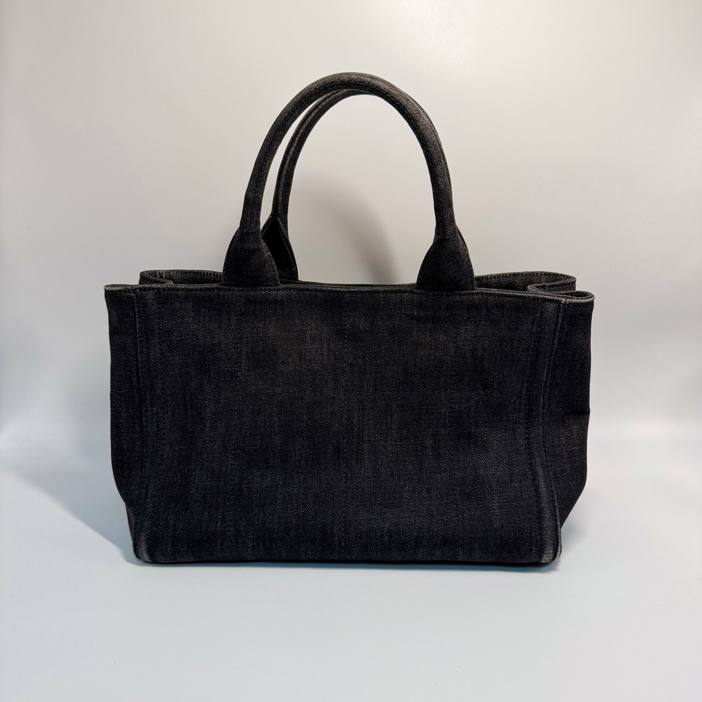 Logo Plate 2WAY Studded Shoulder Bag Grey