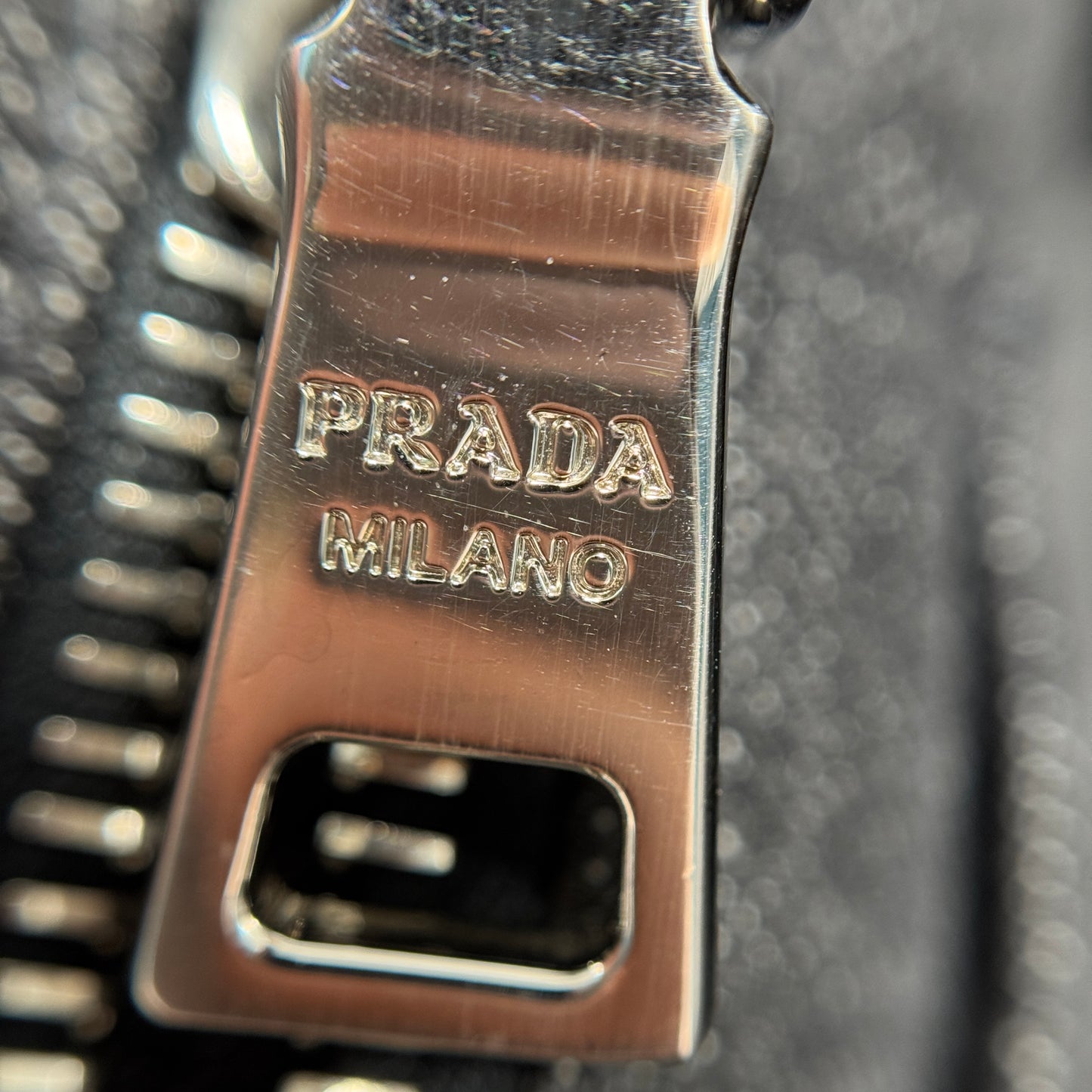 Logo Plate 2WAY Studded Shoulder Bag Grey