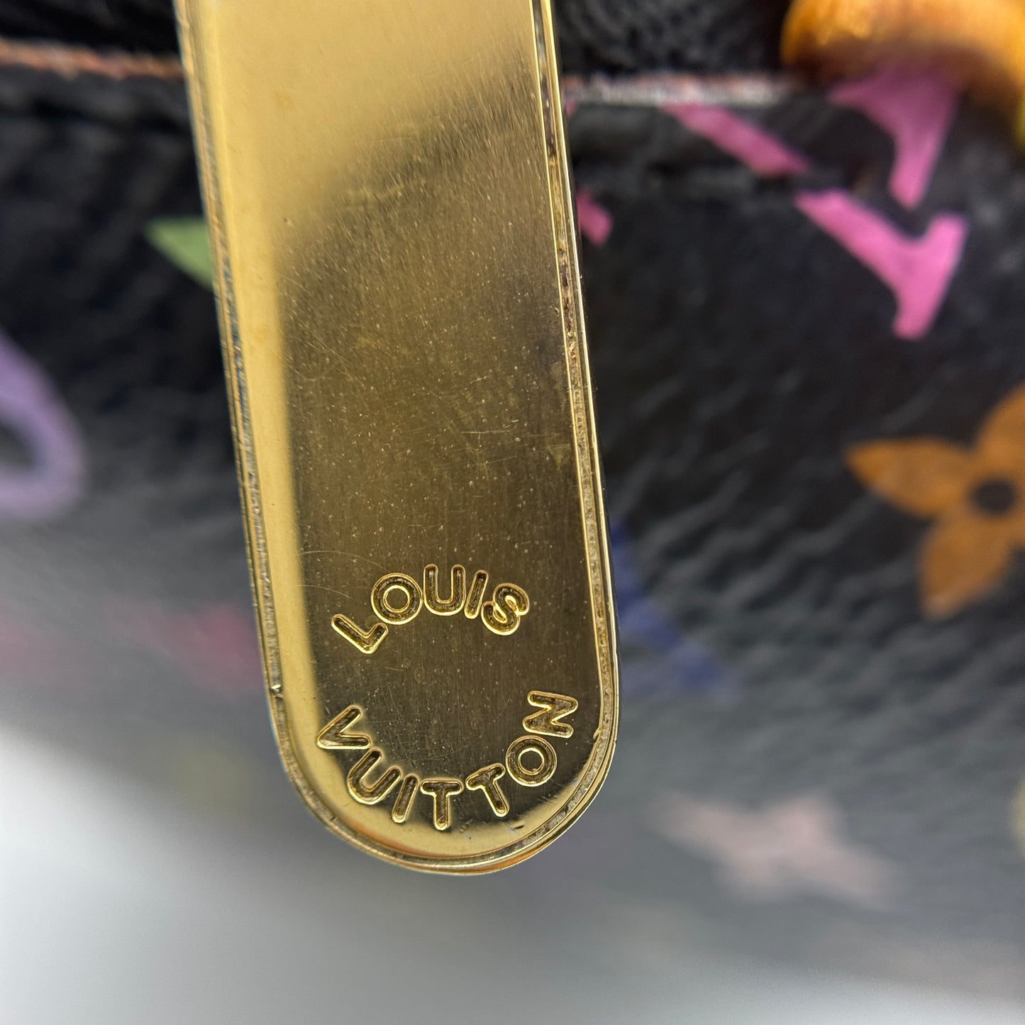 Louis Vuitton Black Monogram Multicolor Grenade Cosmetic Case