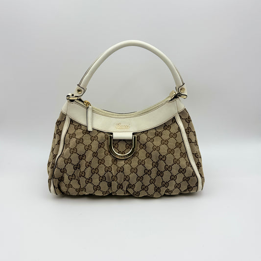 Gucci Canvas Medium Abbey D-Ring Hobo