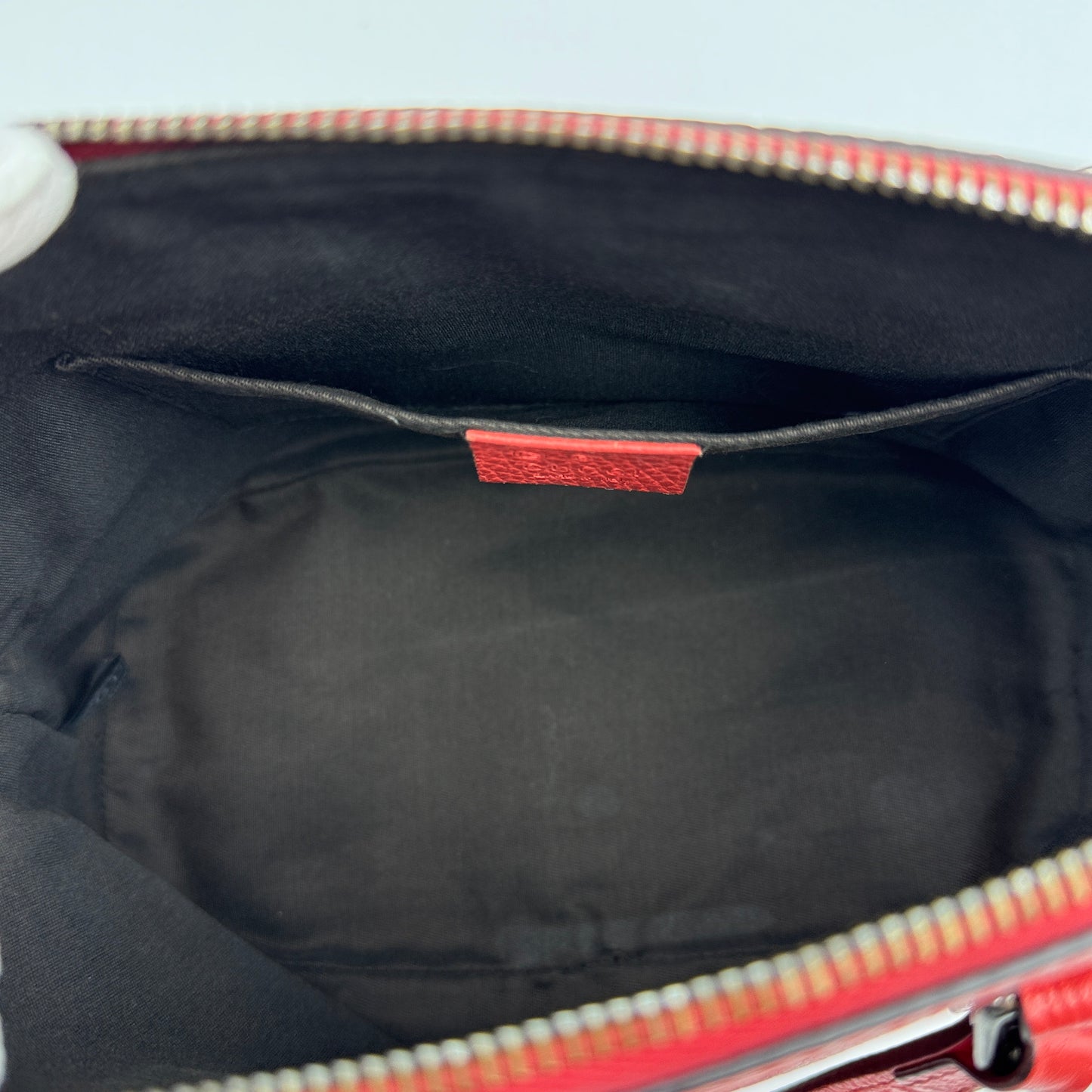 Leather Dome Small Red Handbag