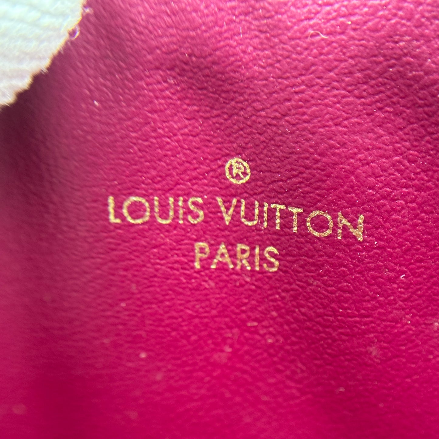 Monogram Pochette Felicie Chain Wallet Fuchsia