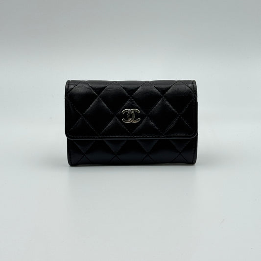 Chanel Black Quilted Classic Lambskin Card Holder
